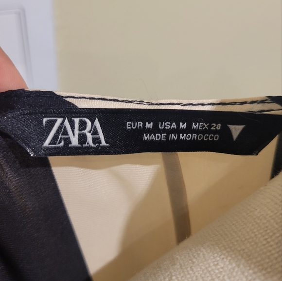 ZARA striped satin dress size M - Picture 7 of 7